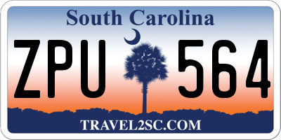SC license plate ZPU564