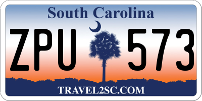 SC license plate ZPU573
