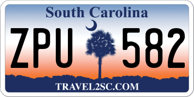 SC license plate ZPU582