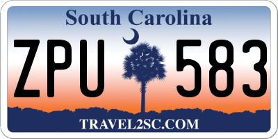 SC license plate ZPU583