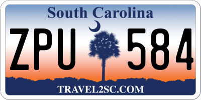 SC license plate ZPU584