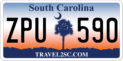 SC license plate ZPU590