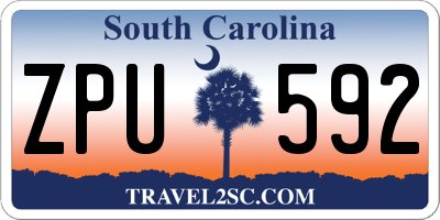 SC license plate ZPU592
