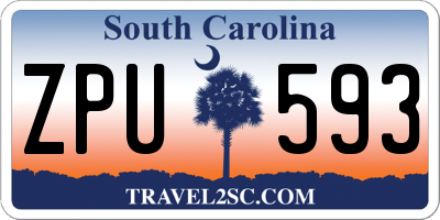SC license plate ZPU593