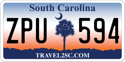 SC license plate ZPU594