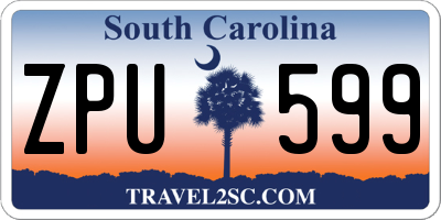 SC license plate ZPU599