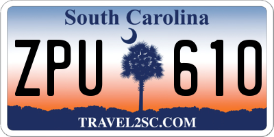 SC license plate ZPU610