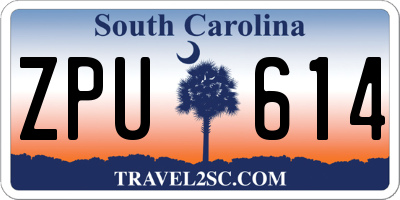 SC license plate ZPU614