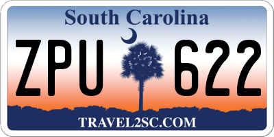 SC license plate ZPU622