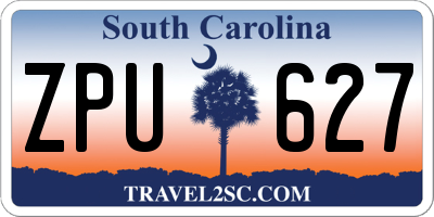 SC license plate ZPU627