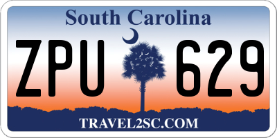 SC license plate ZPU629