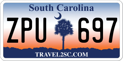 SC license plate ZPU697