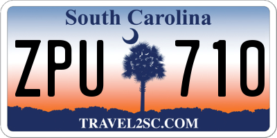 SC license plate ZPU710