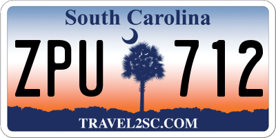 SC license plate ZPU712