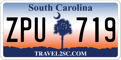 SC license plate ZPU719