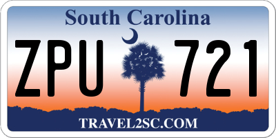 SC license plate ZPU721
