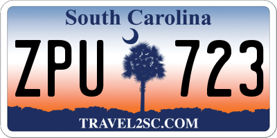 SC license plate ZPU723