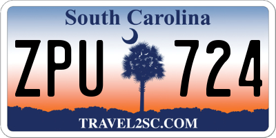 SC license plate ZPU724