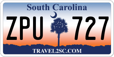 SC license plate ZPU727
