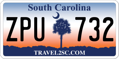 SC license plate ZPU732