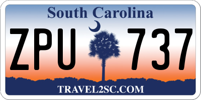 SC license plate ZPU737