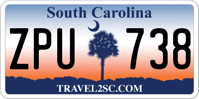 SC license plate ZPU738