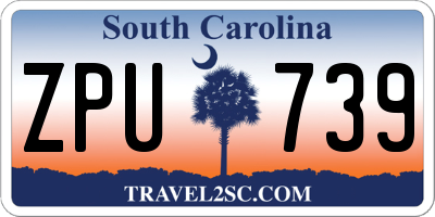 SC license plate ZPU739