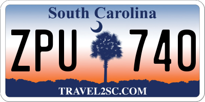 SC license plate ZPU740