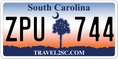 SC license plate ZPU744
