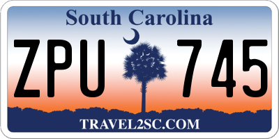 SC license plate ZPU745