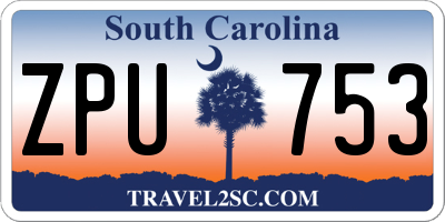 SC license plate ZPU753