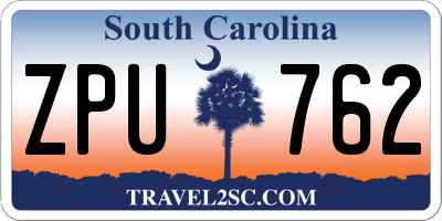 SC license plate ZPU762