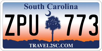 SC license plate ZPU773