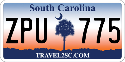 SC license plate ZPU775