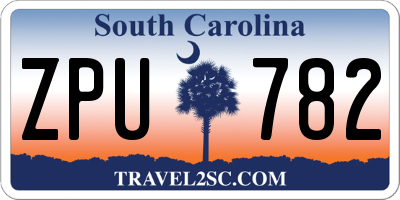 SC license plate ZPU782