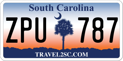 SC license plate ZPU787