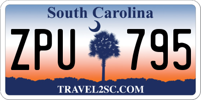 SC license plate ZPU795