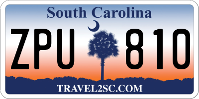 SC license plate ZPU810
