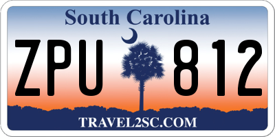 SC license plate ZPU812