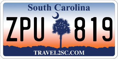 SC license plate ZPU819