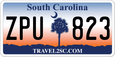SC license plate ZPU823
