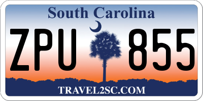 SC license plate ZPU855