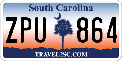 SC license plate ZPU864