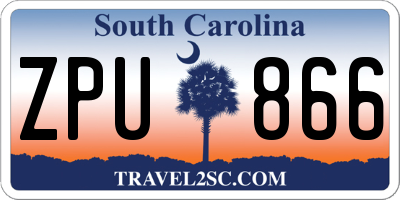 SC license plate ZPU866