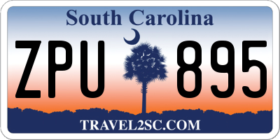 SC license plate ZPU895
