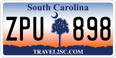 SC license plate ZPU898