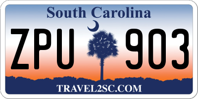 SC license plate ZPU903