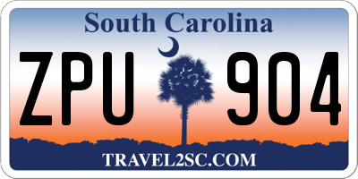SC license plate ZPU904