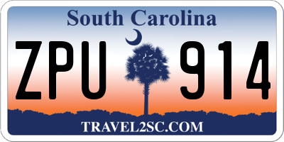 SC license plate ZPU914