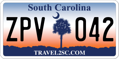 SC license plate ZPV042